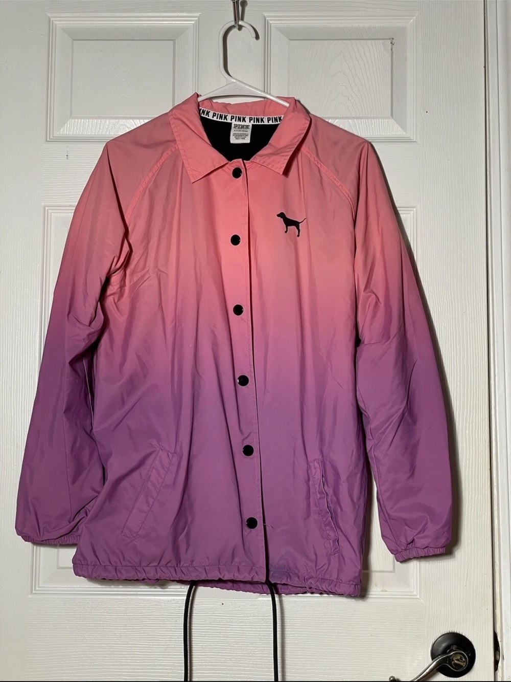 PINK Victoria's Secret Pink-to-Purple Ombre Rain Jacket